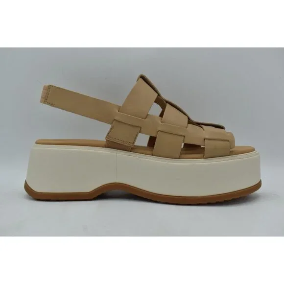 Sorel Womens Size 9 Dayspring Honest Beige Leather Slingback Sandals Shoes - Picture 7 of 14